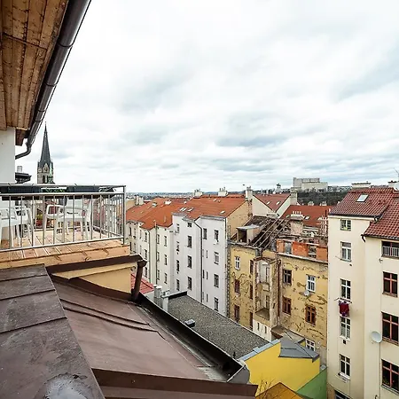 Big 4-bedroom Flat, Terrace With Great Vitkov View براغ