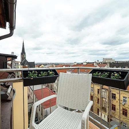 Big 4-bedroom Flat, Terrace With Great Vitkov View 公寓 布拉格