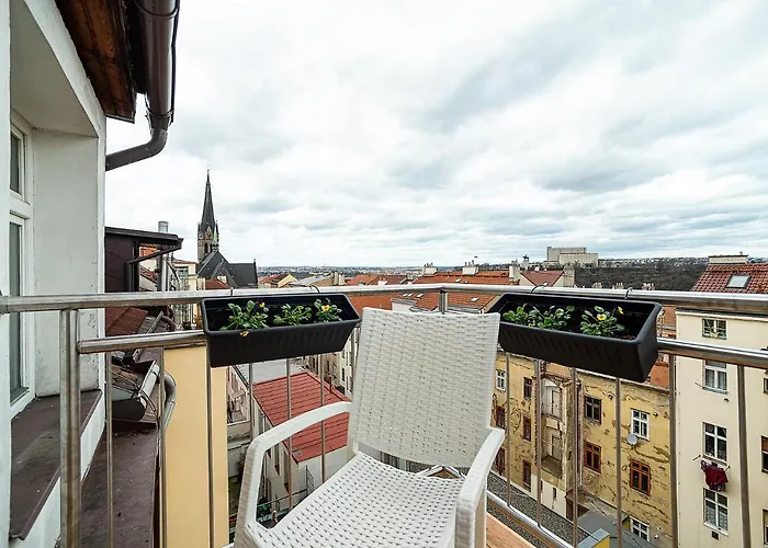 Big 4-bedroom Flat, Terrace With Great Vitkov View Lejlighed Prag